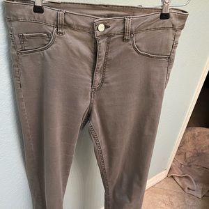 Olive skinny jeans
